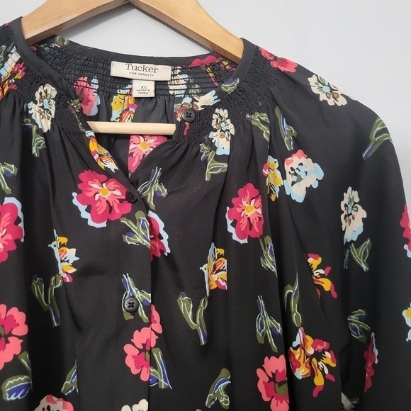 Tucker for Target Floral Print Button Down Blouse - Picture 2 of 10